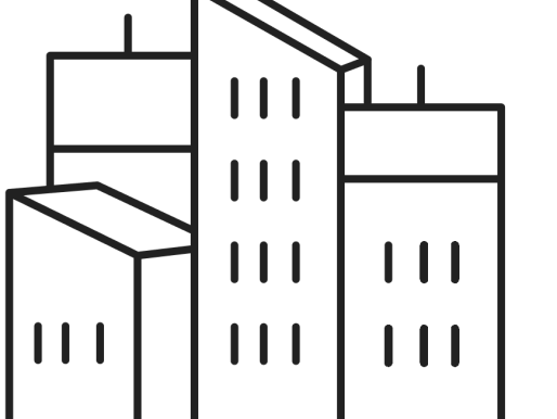 Pictogramme de bâtiments pour représenter le secteur tertiaire
