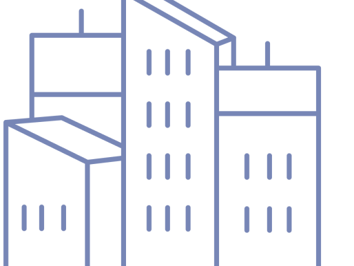 Pictogramme de bâtiments pour représenter le secteur tertiaire