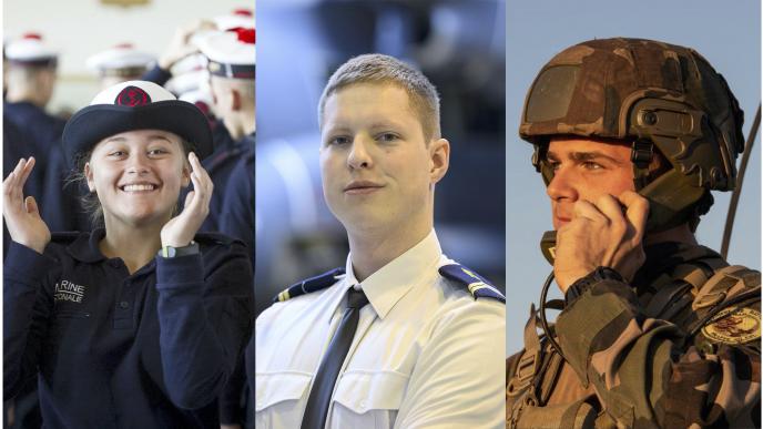 hommes et femmes armée